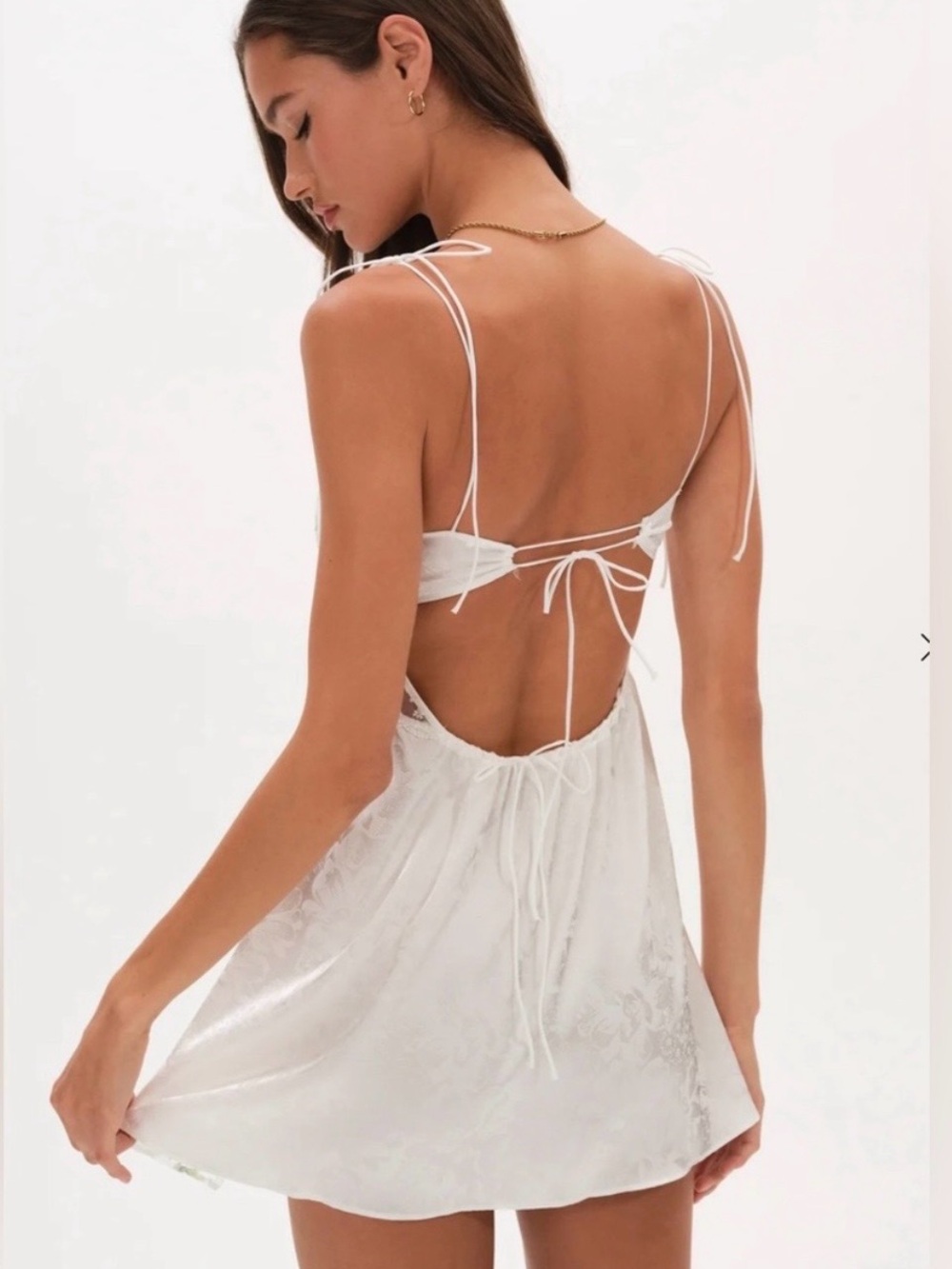 NWT For Love & Lemons Large Baby’s Breath Slip Dress - Picture 4 of 14